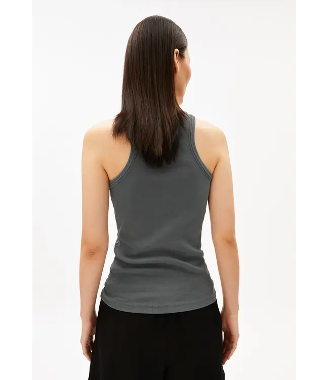 ARMEDANGELS •• GMT DYE RIB TOP | Space Steel