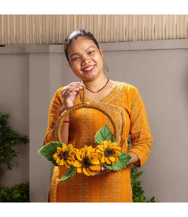 SJAAL MET VERHAAL  •• Krans Zonnebloem XL