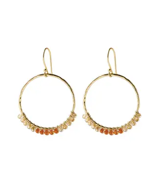 A BEAUTIFUL STORY •• Emerging Citrine Carnelian Oorbellen Goud