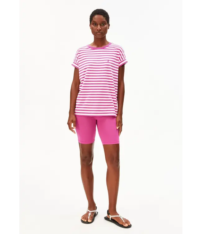 ARMEDANGELS •• Shirt  IDAARA STRIPES | white - very berry