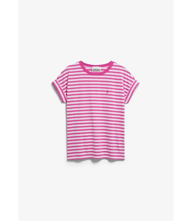 ARMEDANGELS •• Shirt  IDAARA STRIPES | white - very berry