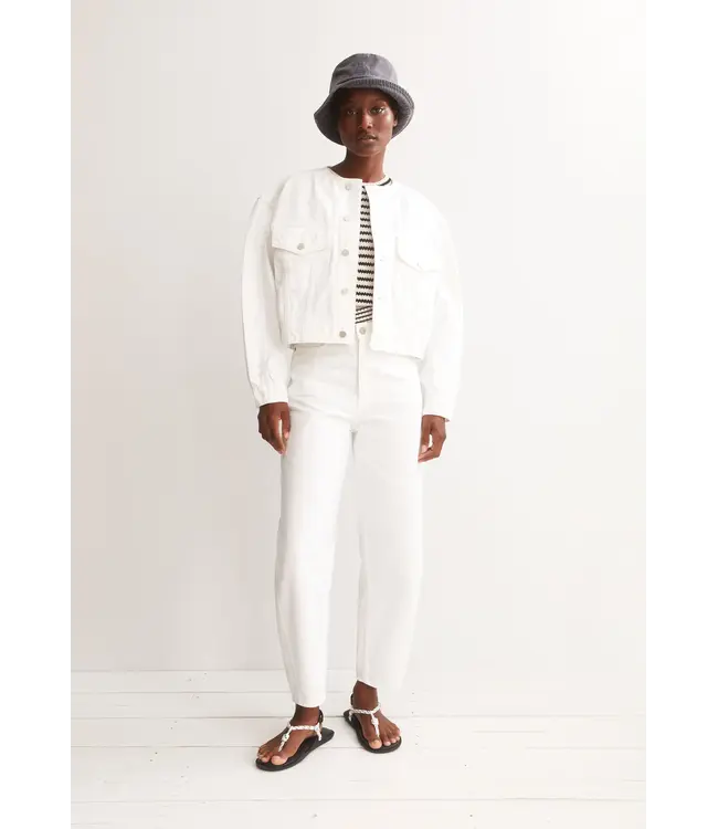 ARMEDANGELS •• Jeans BAARLY High Waist Barrel | White