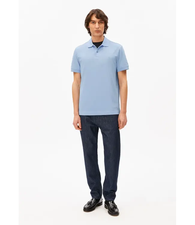 ARMEDANGELS •• Heren polo MAARIO |  bio-katoen | Wedgwood