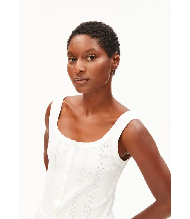 ARMEDANGELS •• Pointelle top | White