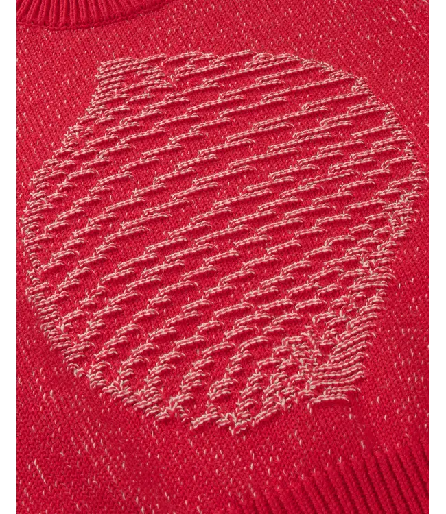 THINKING MU •• Aria Shell Knitted Vest | Red