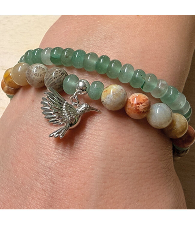 Hi-di-hi •• Birdy Beads | Silver, stone