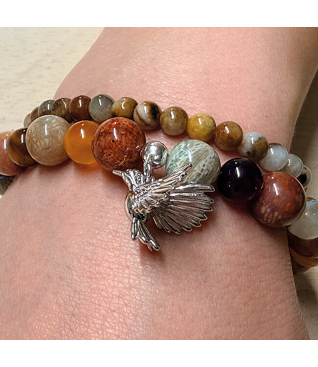 Hi-di-hi •• Birdy Beads | Silver, stone