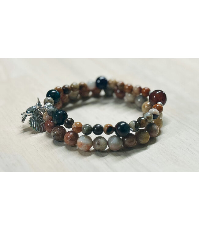 Hi-di-hi •• Birdy Beads | Silver, stone