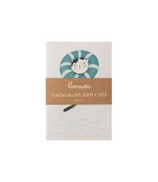 Tranquillo •• Set van drie notitieboekjes | Splashy cats