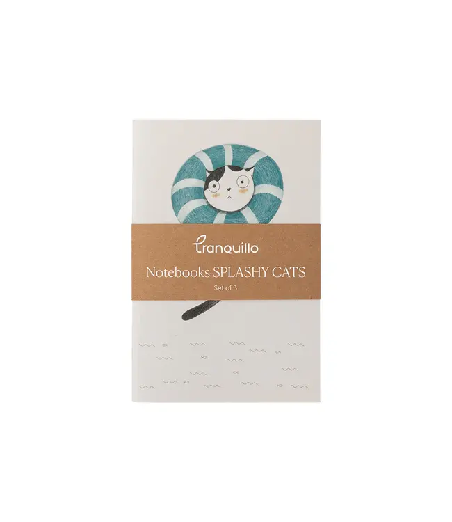 Tranquillo •• Set van drie notitieboekjes | Splashy cats