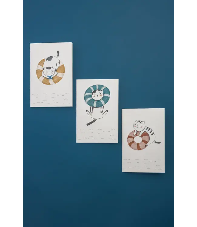 Tranquillo •• Set van drie notitieboekjes | Splashy cats