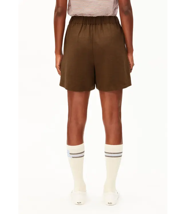 ARMEDANGELS •• linen blend pull on short | dried palm