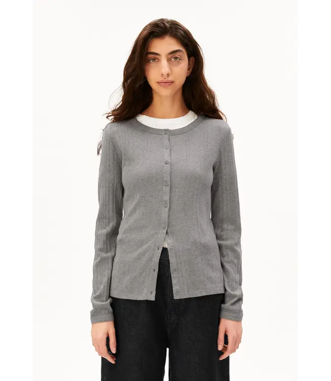 ARMEDANGELS •• pointelle vest | silver melange