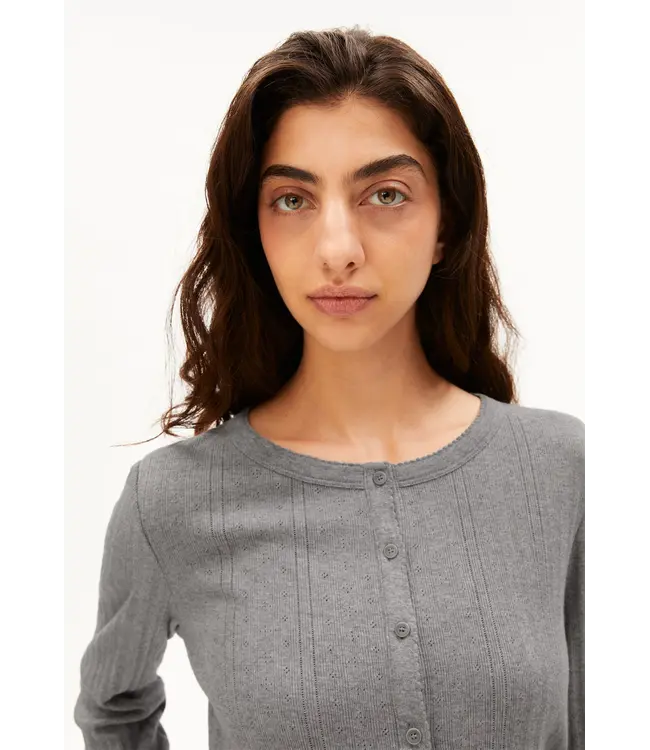 ARMEDANGELS •• pointelle vest | silver melange