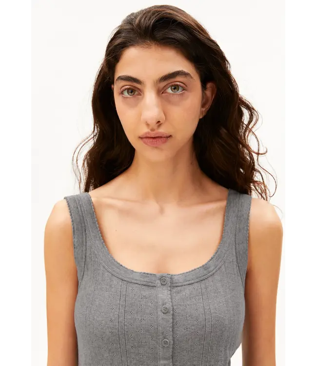 ARMEDANGELS •• pointelle top | silver melange
