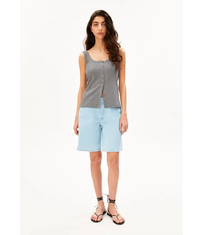 ARMEDANGELS •• pointelle top | silver melange