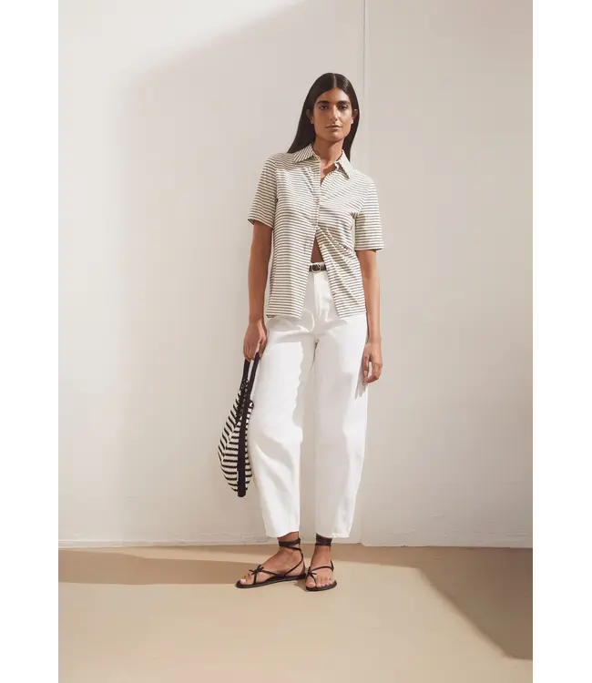 ARMEDANGELS •• nalitaa stripe blouse | oatmilk-black