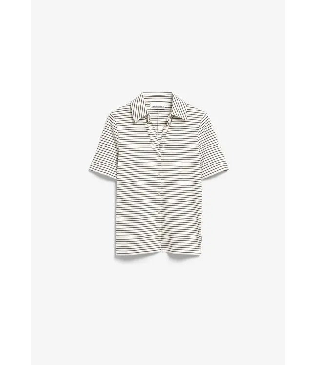 ARMEDANGELS •• nalitaa stripe blouse | oatmilk-black