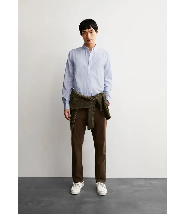 ARMEDANGELS •• quaasa stripe longsleeve shirt | white-dark morning