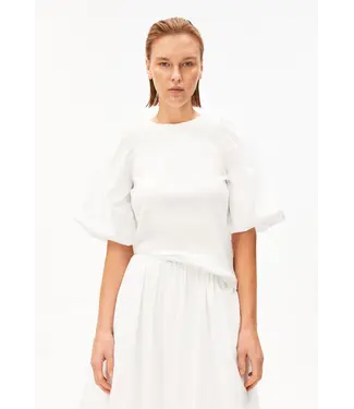 ARMEDANGELS •• puff sleeve t-shirt | white