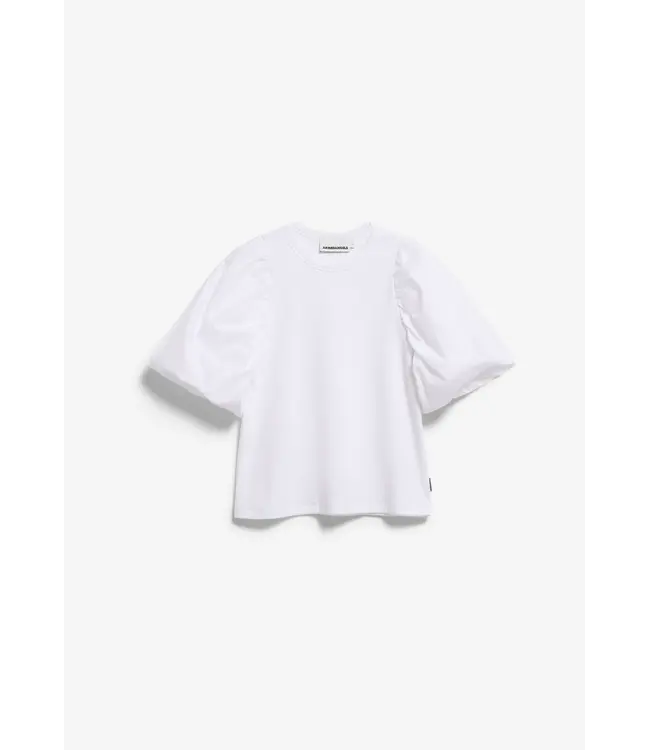 ARMEDANGELS •• puff sleeve t-shirt | white