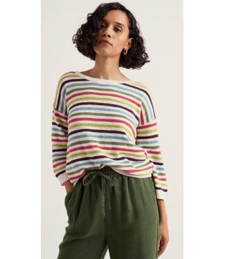 SEASALT CORNWALL ••knavock striped jumper | mini cornish carnelian multi