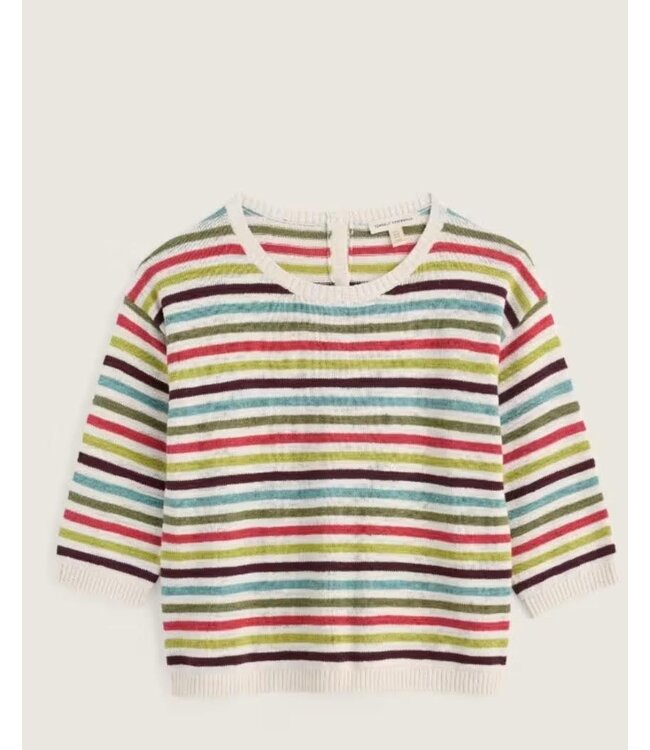 SEASALT CORNWALL ••knavock striped jumper | mini cornish carnelian multi