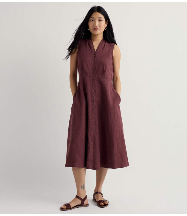 SEASALT CORNWALL ••sleeveless carved wood dress | cacao