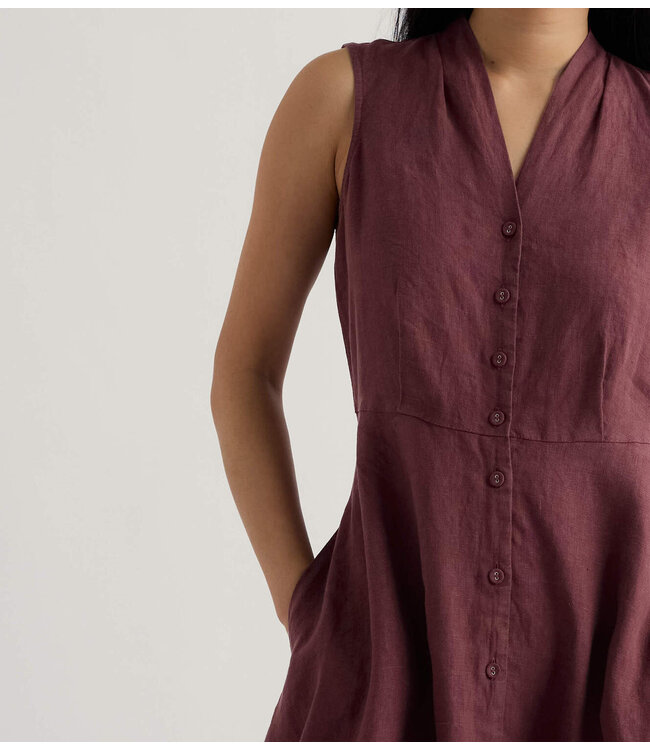 SEASALT CORNWALL ••sleeveless carved wood dress | cacao