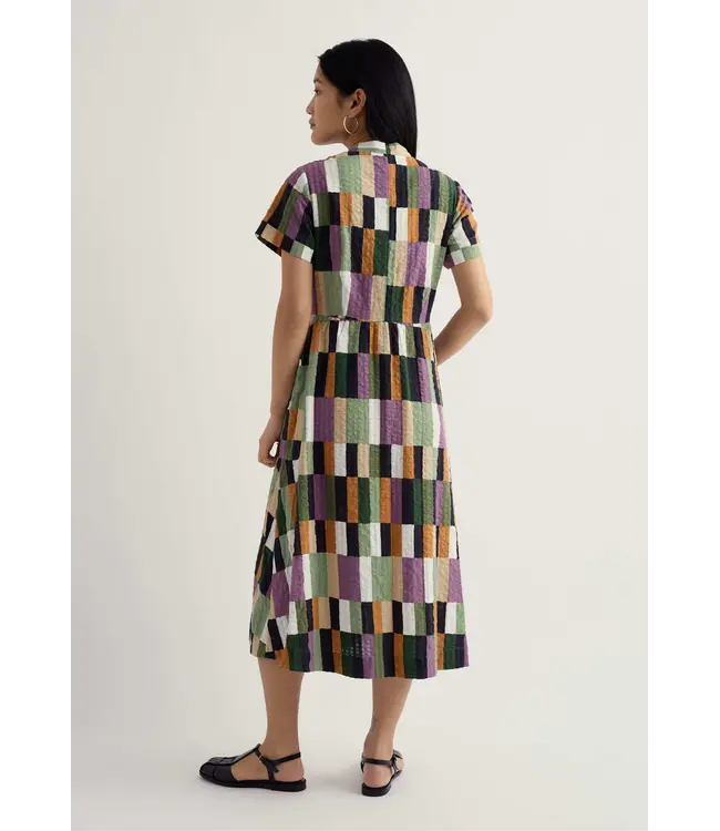 SEASALT CORNWALL •• Fowen shirt dress | Field colour dried basil