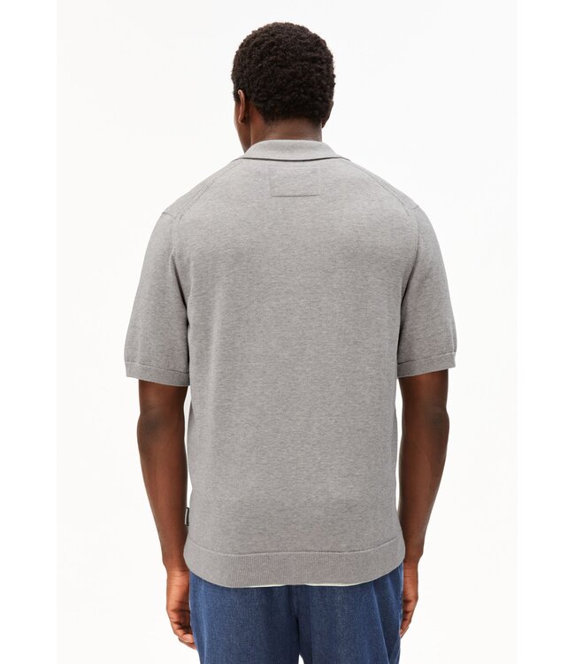 ARMEDANGELS •• Shortsleeve poloshirt | Silver Melange