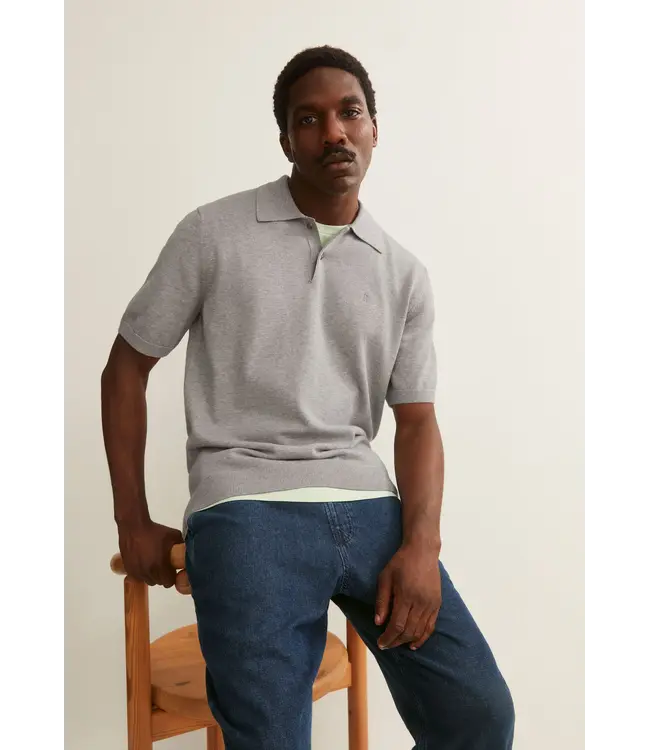 ARMEDANGELS •• Shortsleeve poloshirt | Silver Melange