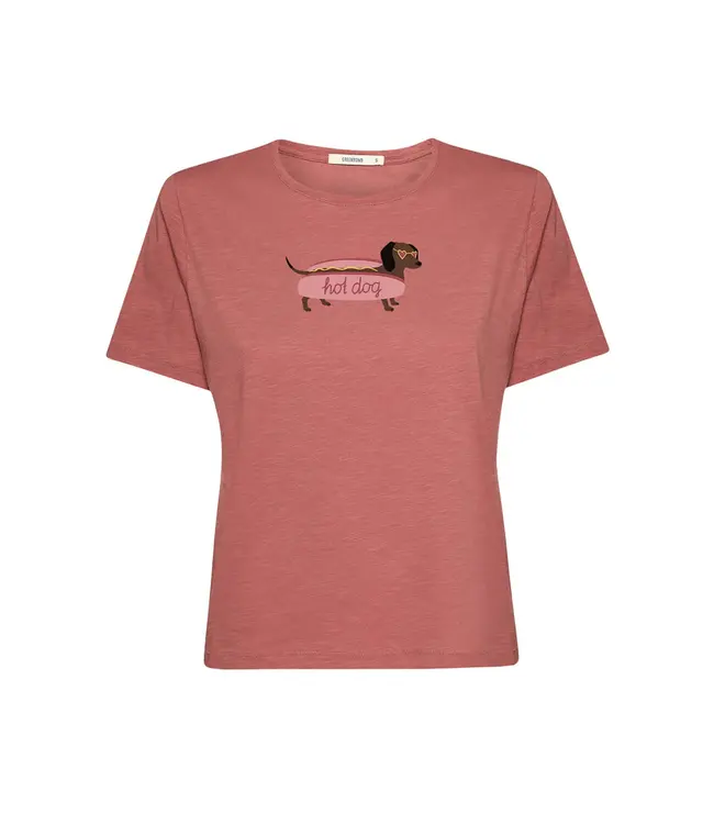 GREENBOMB •• Hot dog nova t-shirt | Dark rose