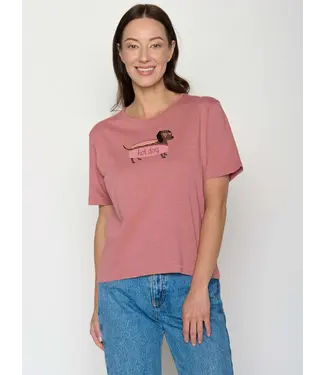 GREENBOMB •• Hot dog nova t-shirt | Dark rose