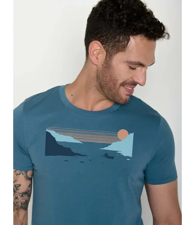 GREENBOMB •• Canoe fjord guide t-shirt | Tidal blue
