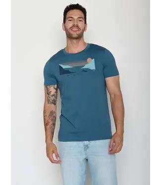GREENBOMB •• Canoe fjord guide t-shirt | Tidal blue