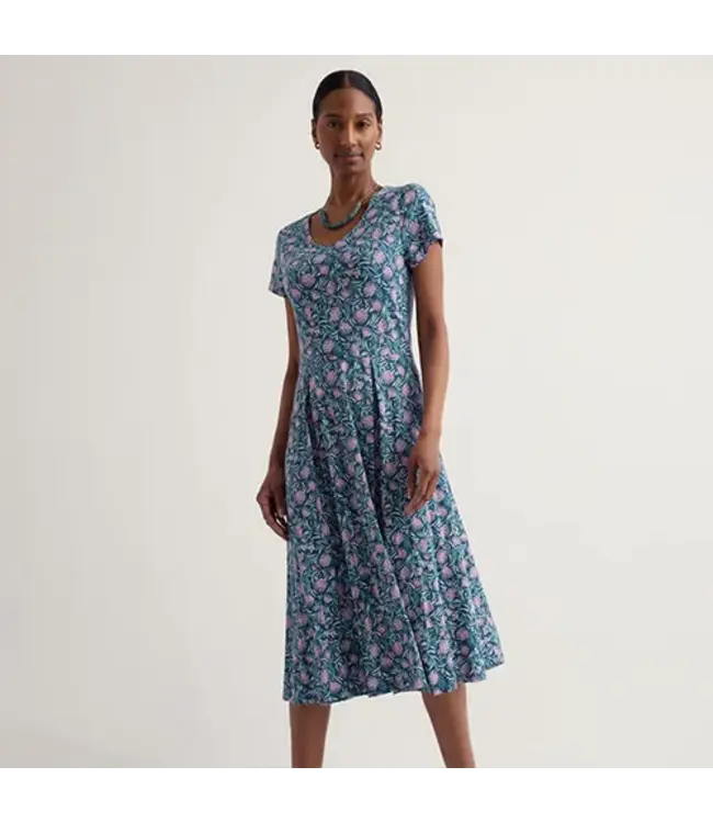 SEASALT CORNWALL •• Pier view dress | Pin cushion protea storm