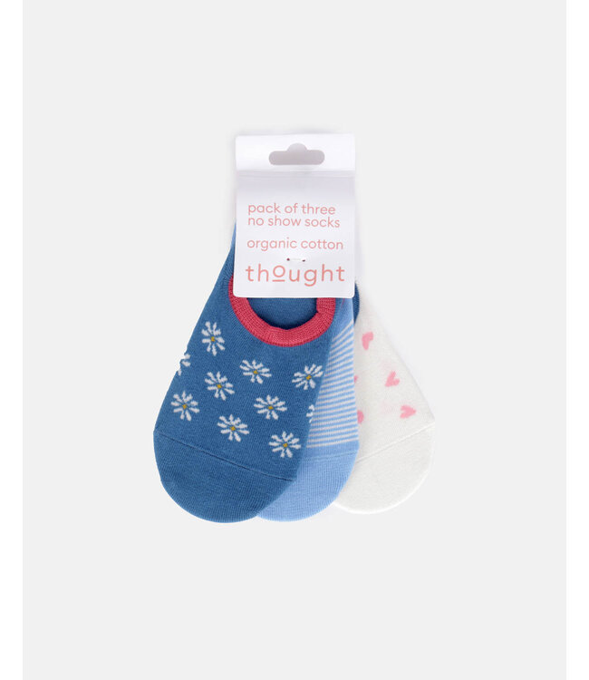 THOUGHT  •• Dames sokken Patterned organic cotton no-show | set van 3