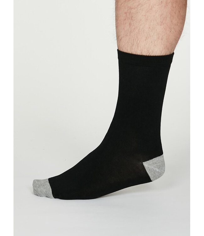 THOUGHT  •• Heren sokken Solid jack bamboo | Black