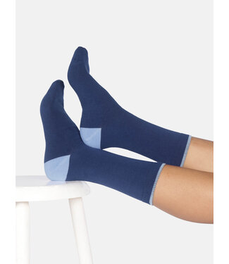 THOUGHT  •• Dames sokken Modal tipped crew | Ink blue