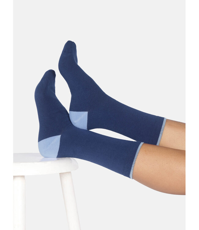 THOUGHT  •• Dames sokken Modal tipped crew | Ink blue