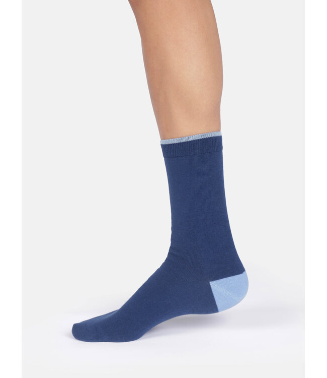 THOUGHT  •• Dames sokken Modal tipped crew | Ink blue