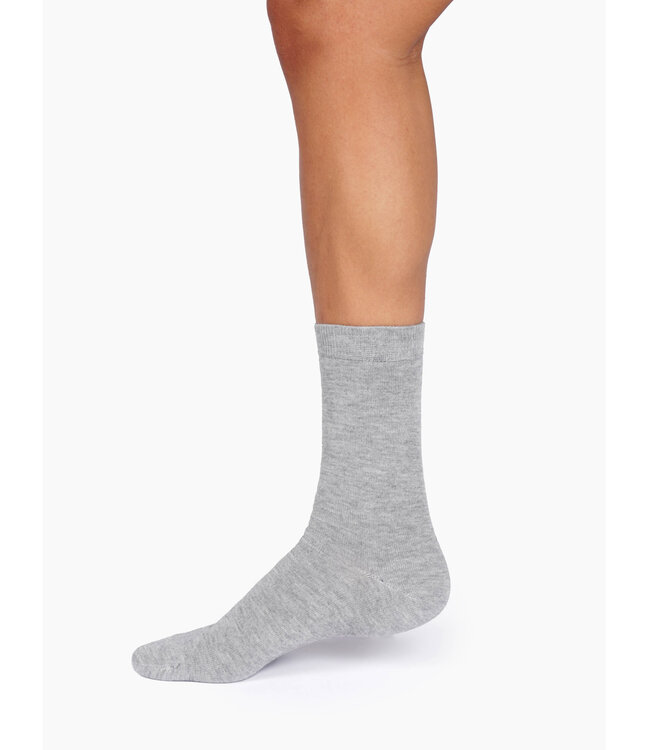 THOUGHT  •• Dames sokken Jackie marl bamboo crew | Grey marl
