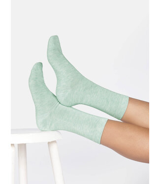 THOUGHT  •• Dames sokken Jackie marl bamboo crew | Mint green marl