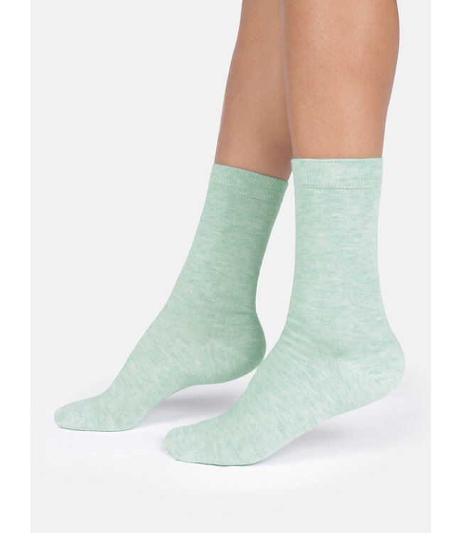 THOUGHT  •• Dames sokken Jackie marl bamboo crew | Mint green marl