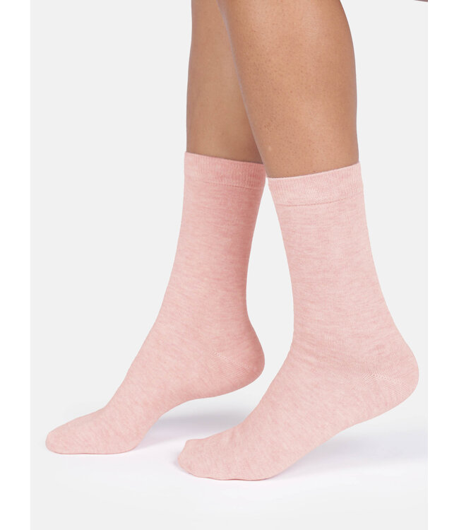 THOUGHT  •• Dames sokken Jackie marl bamboo crew | Light pink marl