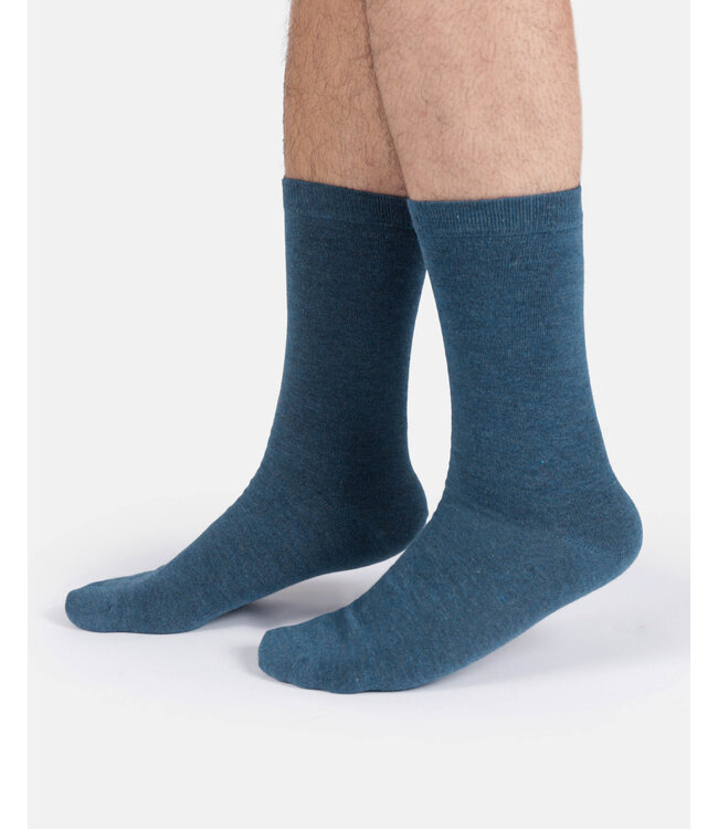 THOUGHT  •• Heren sokken Jack marl bamboo crew | Lake blue marl