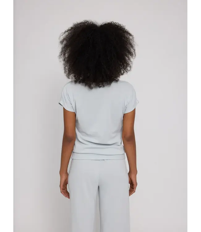 MAZINE •• Jersey Knit Top | Pearl Blue