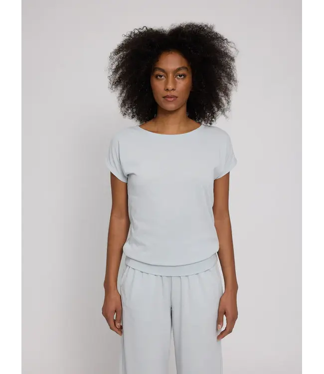 MAZINE •• Jersey Knit Top | Pearl Blue