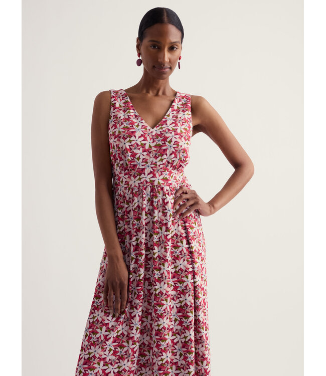 SEASALT CORNWALL •• Polmanter dress | Tropic flower dark freesia